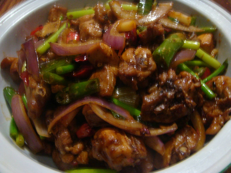 炝炒兔肉