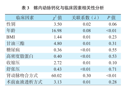 表3 髂内动脉钙化与临床因素相关性分析.png