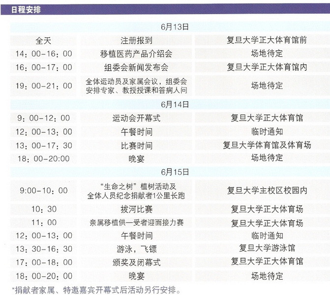 第三届中国移植运动会事项及安排